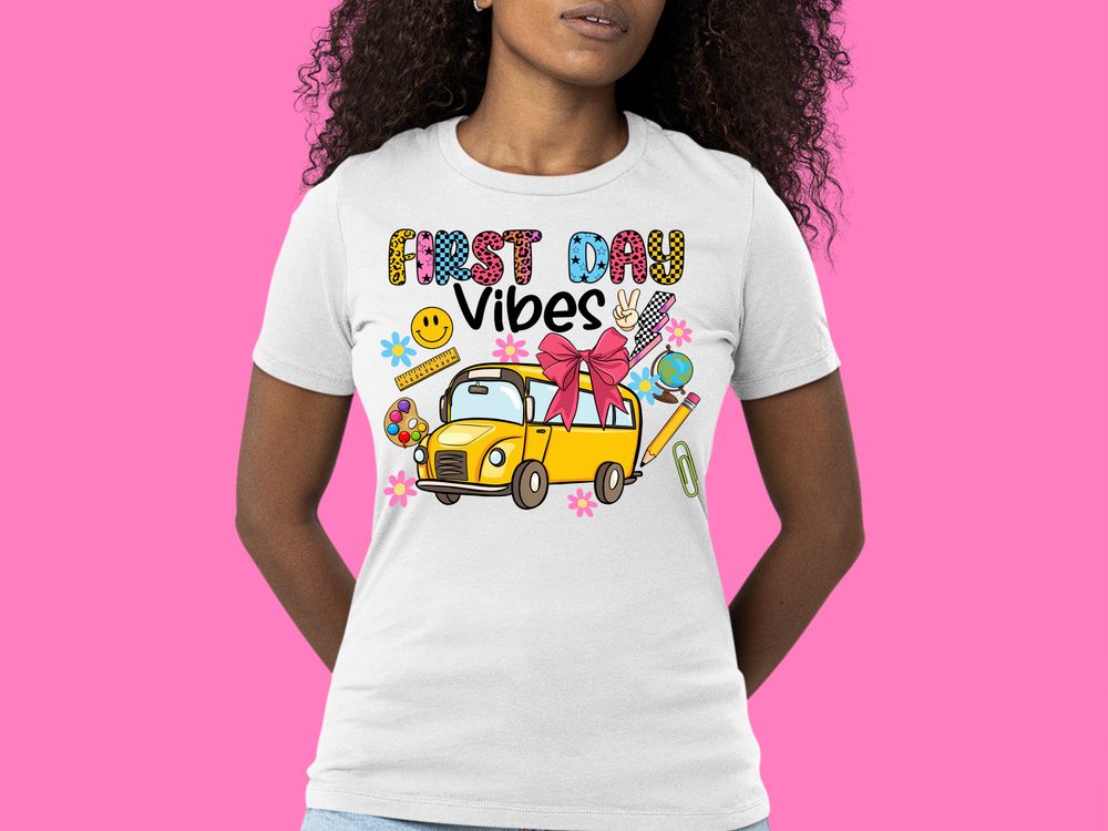 First day vibes png sublimation design download, school vibes png, first day of school png, hello school png, sublimate designs download | Zeerba - Demo