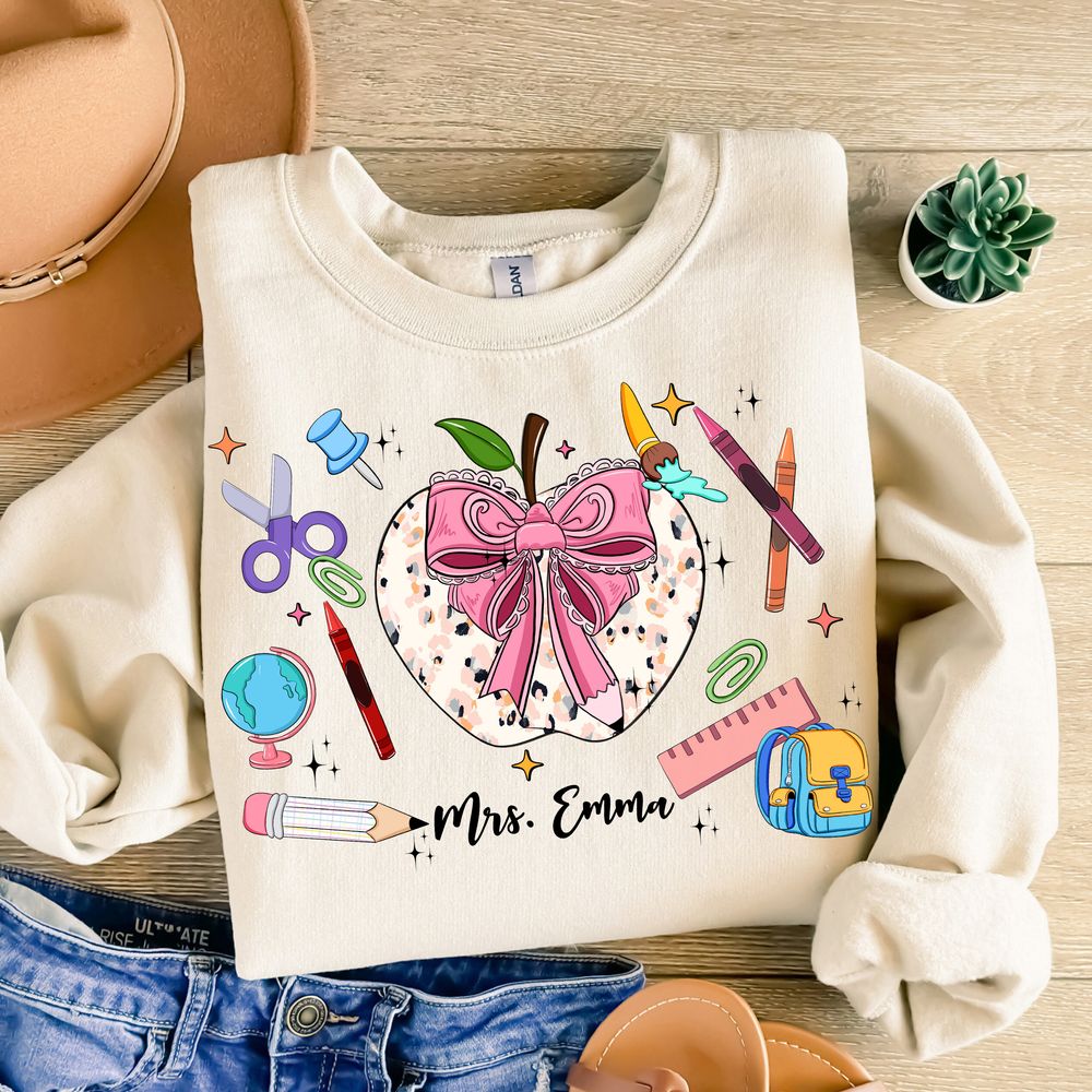 Personalized Teacher png sublimation design download, back to school png, Teacher's Day png, custom name teacher png, sublimate download | Zeerba - Demo