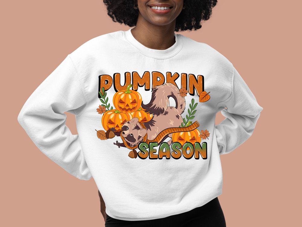 Pumpkin season png sublimation design download, Hello Fall png, Fall vibes png, pumpkin png, raccoon png, subimate designs download | Zeerba - Demo