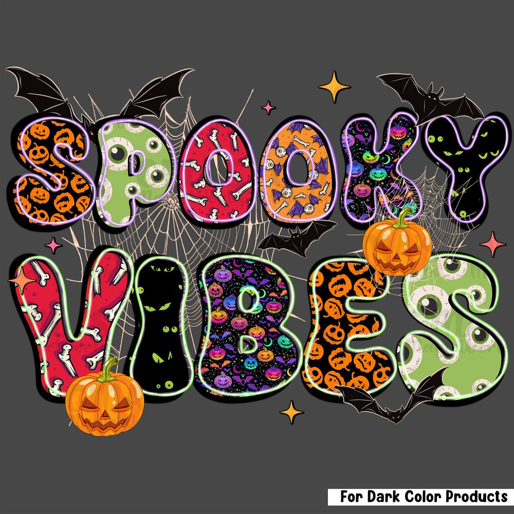 Spooky vibes png sublimation design download, halloween png, happy halloween png, sublimate designs download | Zeerba - Demo
