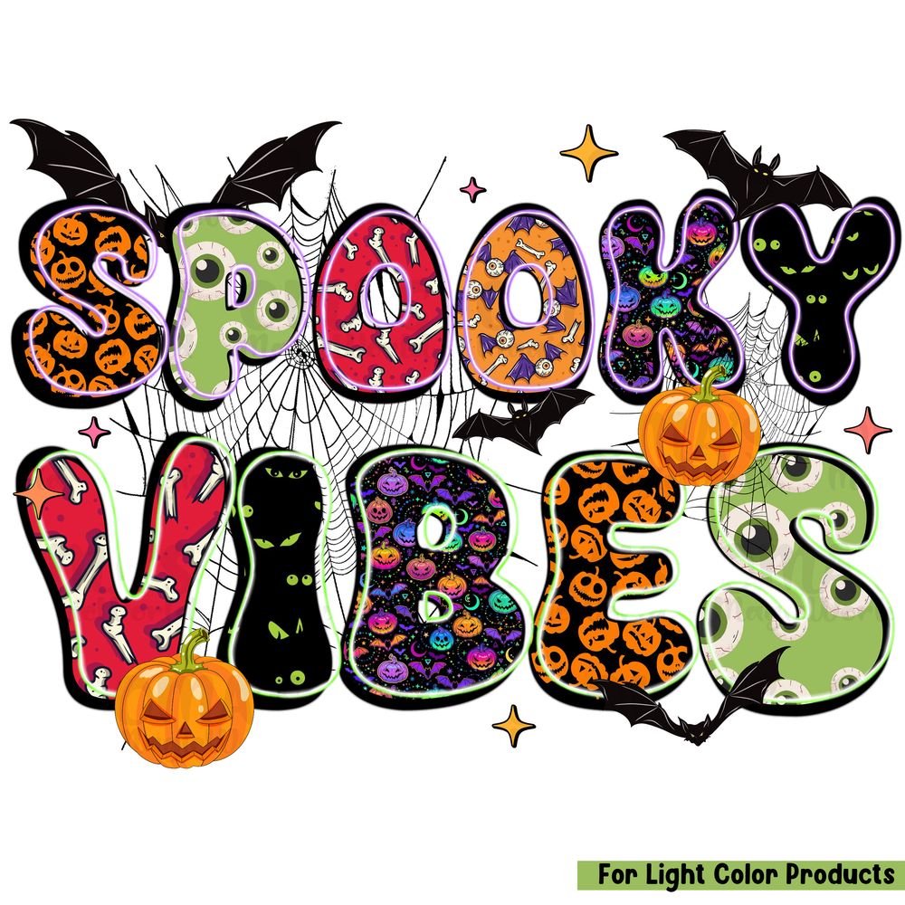 Spooky vibes png sublimation design download, halloween png, happy halloween png, sublimate designs download | Zeerba - Demo