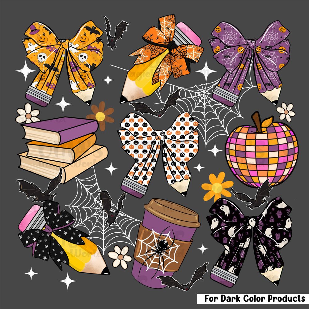 Teacher Halloween pencil png sublimation design download, halloween png, happy halloween png, sublimate designs download | Zeerba - Demo
