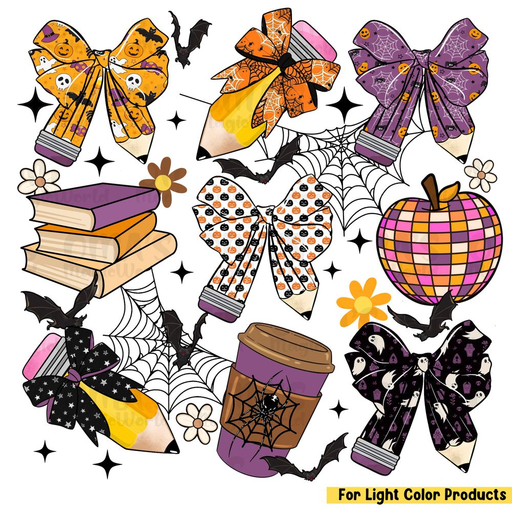 Teacher Halloween pencil png sublimation design download, halloween png, happy halloween png, sublimate designs download | Zeerba - Demo