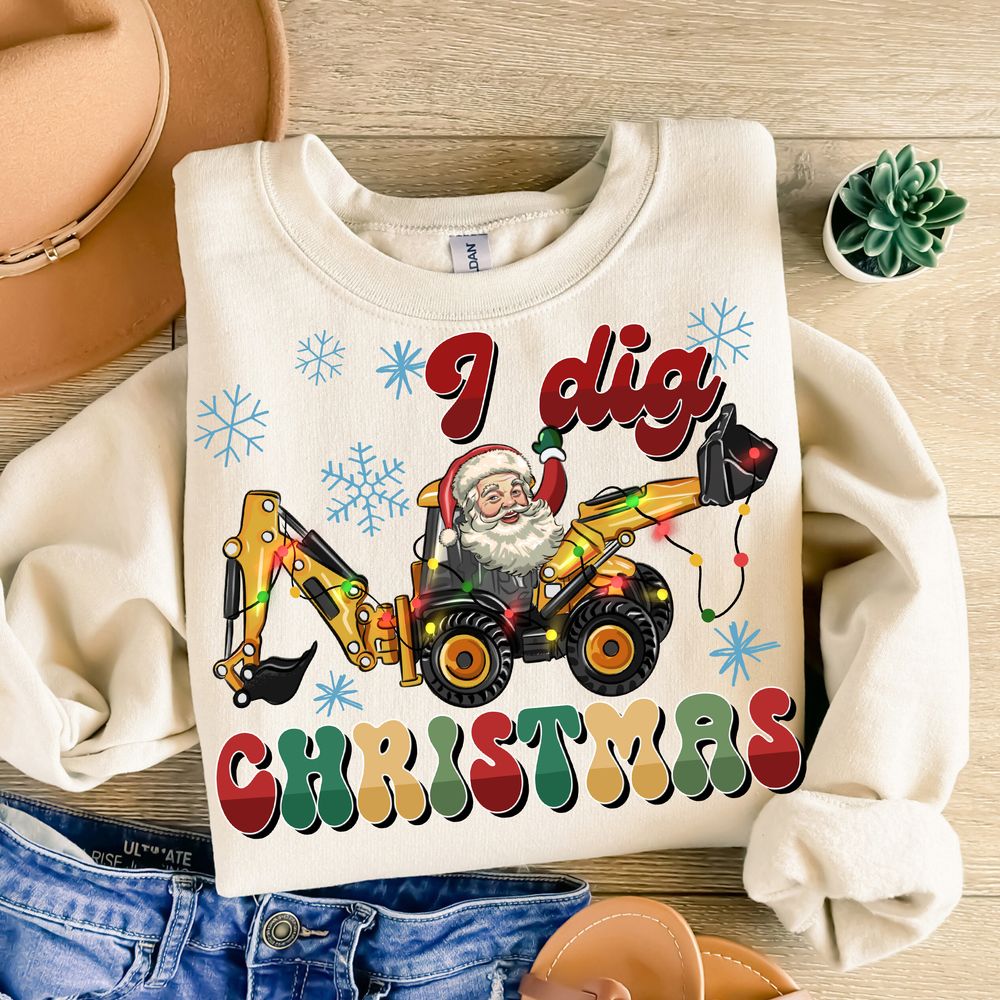 I dig Christmas png sublimation design download, Merry Christmas png, Christmas png, construction vehicles png, sublimate designs download | Zeerba - Demo
