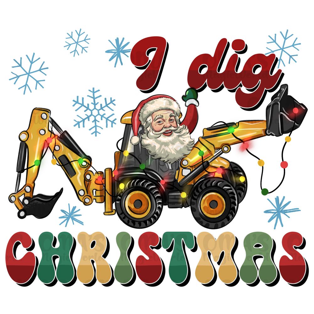 I dig Christmas png sublimation design download, Merry Christmas png, Christmas png, construction vehicles png, sublimate designs download | Zeerba - Demo
