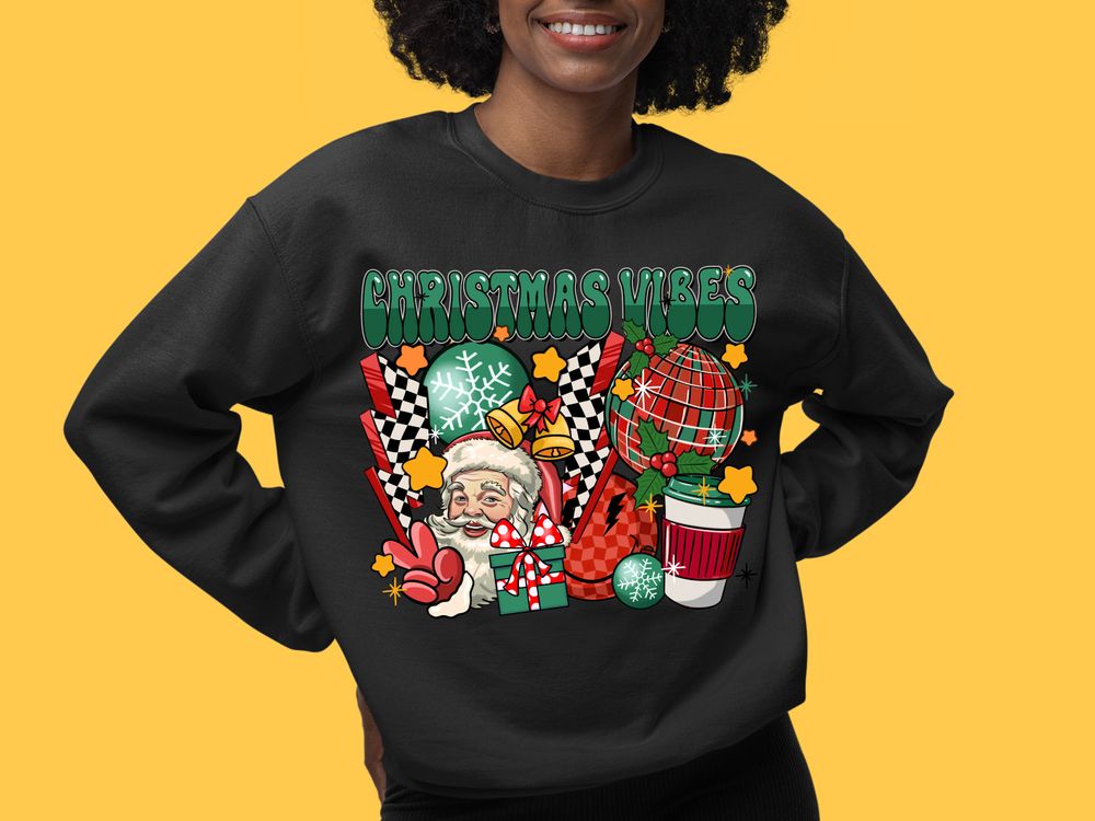 Retro Christmas vibes png sublimation design download, Merry Christmas png, Christmas png, Happy New Year png, sublimate designs download | Zeerba - Demo