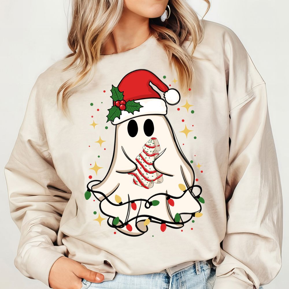 Cute Christmas ghost tree cake png sublimation design download, Merry Christmas png, Christmas png, Happy New Year png, designs download | Zeerba - Demo