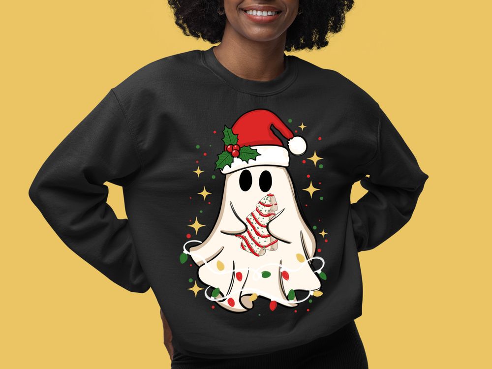 Cute Christmas ghost tree cake png sublimation design download, Merry Christmas png, Christmas png, Happy New Year png, designs download | Zeerba - Demo