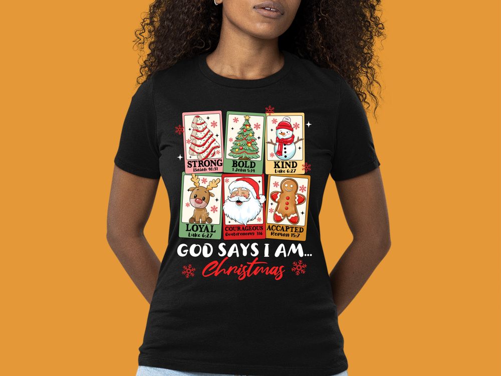 God says i am Christmas sublimation design download, Christmas png,  Merry Christmas png, Christian png, sublimate designs download | Zeerba - Demo