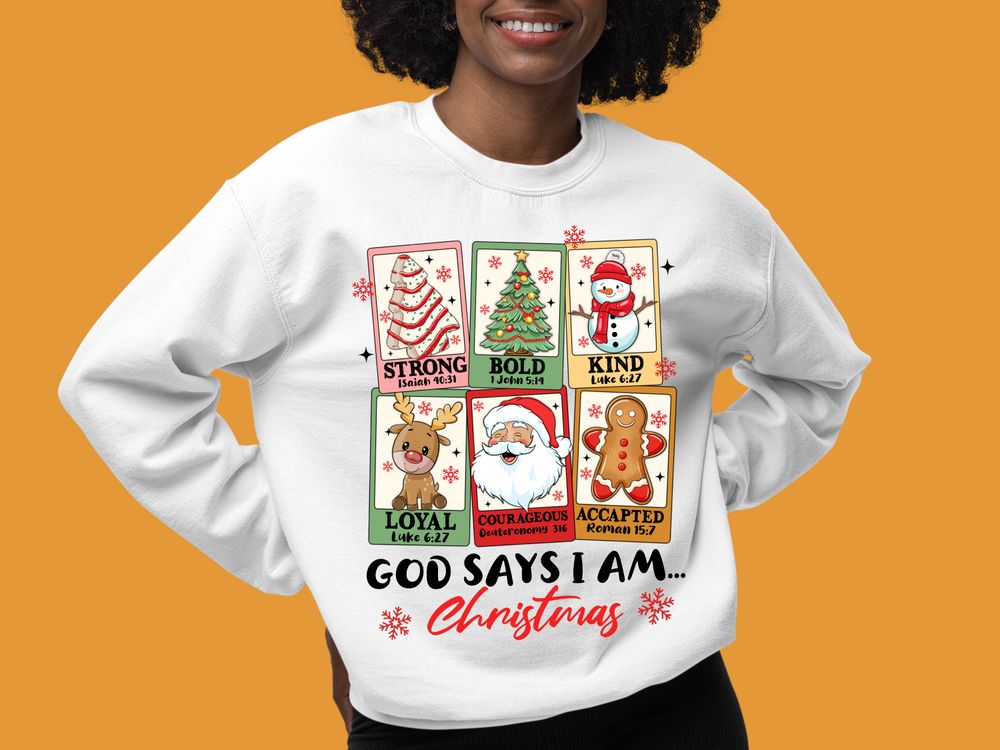 God says i am Christmas sublimation design download, Christmas png,  Merry Christmas png, Christian png, sublimate designs download | Zeerba - Demo