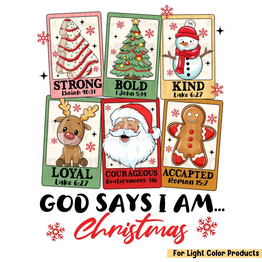 God says i am Christmas sublimation design download, Christmas png,  Merry Christmas png, Christian png, sublimate designs download | Zeerba - Demo