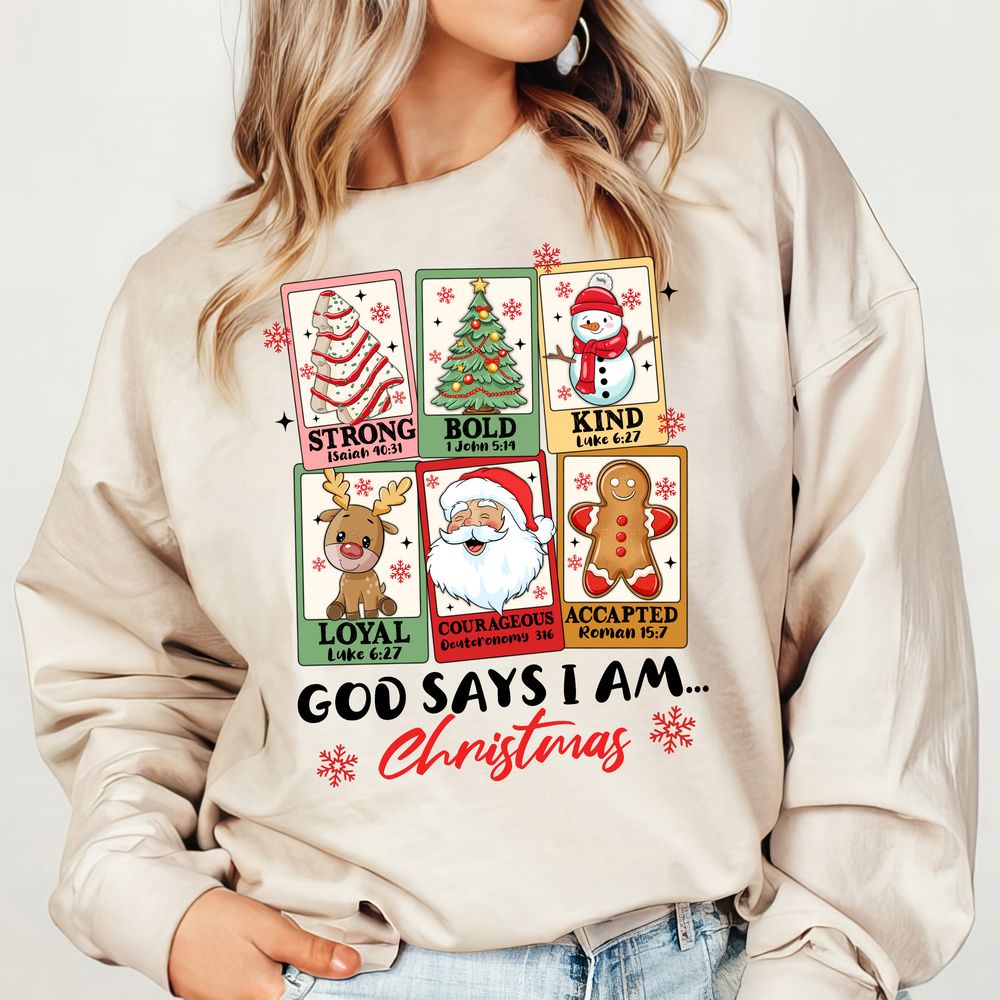 God says i am Christmas sublimation design download, Christmas png,  Merry Christmas png, Christian png, sublimate designs download | Zeerba - Demo