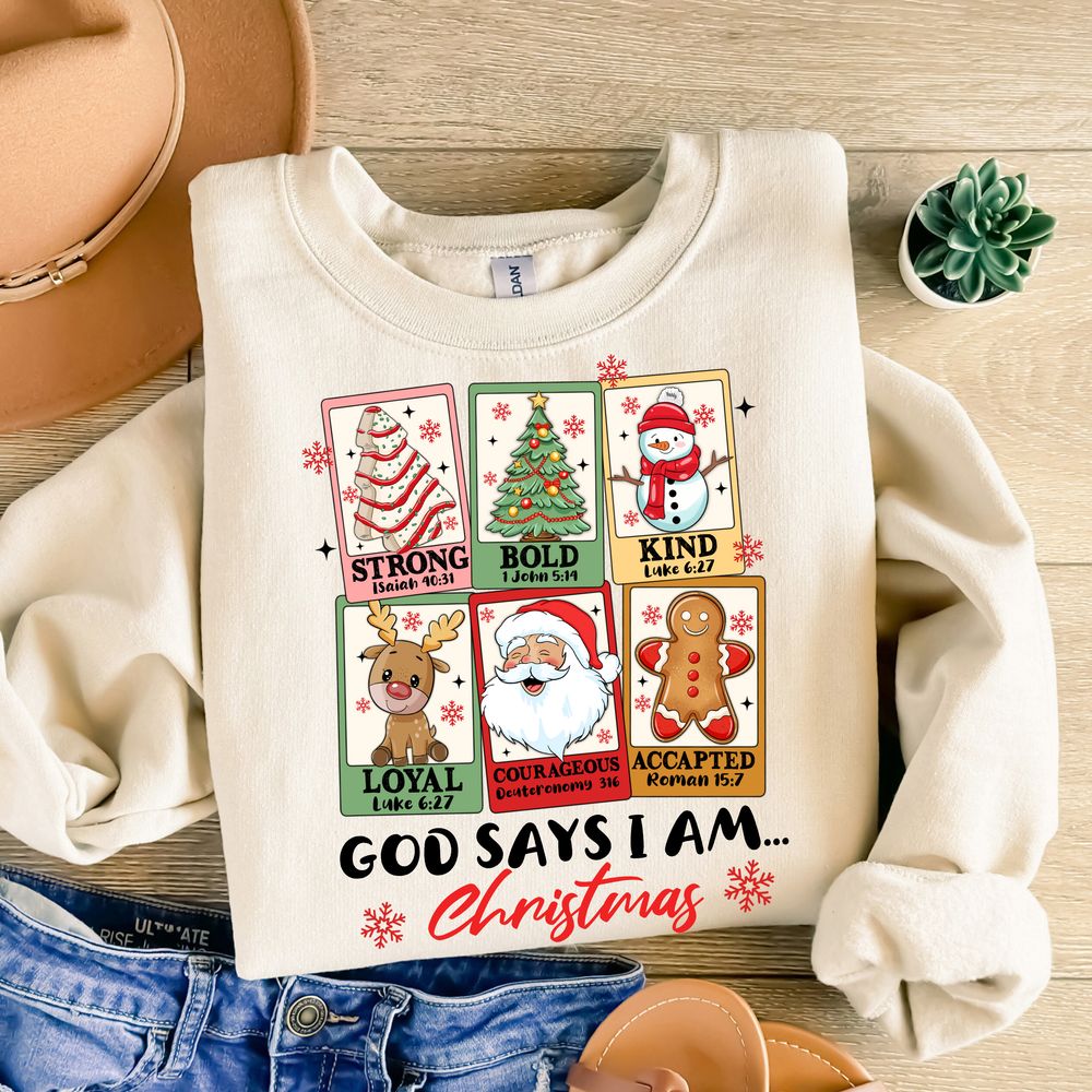 God says i am Christmas sublimation design download, Christmas png,  Merry Christmas png, Christian png, sublimate designs download | Zeerba - Demo