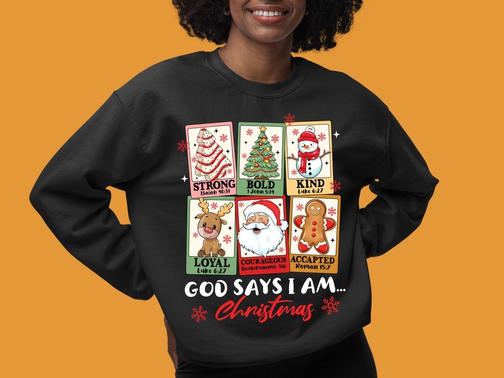 God says i am Christmas sublimation design download, Christmas png,  Merry Christmas png, Christian png, sublimate designs download | Zeerba - Demo