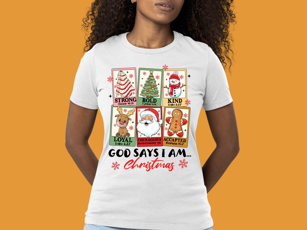 God says i am Christmas sublimation design download, Christmas png,  Merry Christmas png, Christian png, sublimate designs download | Zeerba - Demo