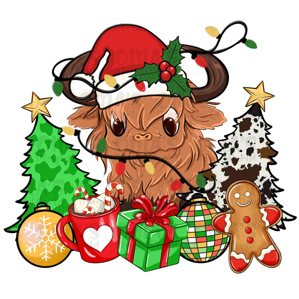 Heifer Cow Christmas png sublimation design download, Christmas png, Heifer Cow png, Merry Christmas png, sublimate designs download | Zeerba - Demo