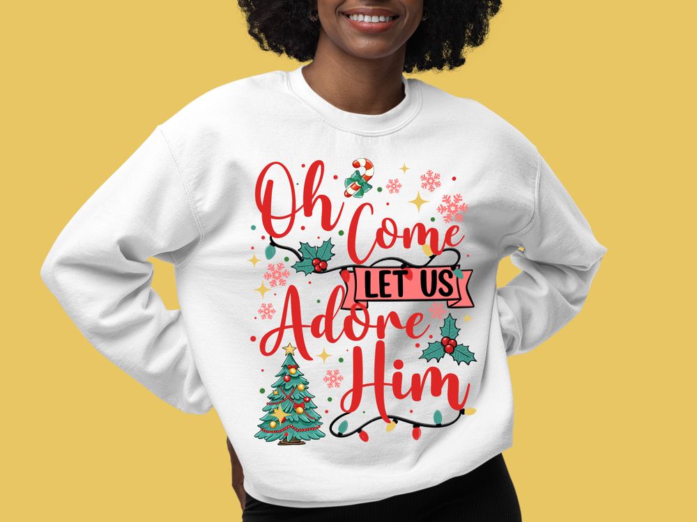 Oh come let us adore him png sublimation design download, Merry Christmas png, Christmas png, Happy New Year png, sublimate designs download | Zeerba - Demo