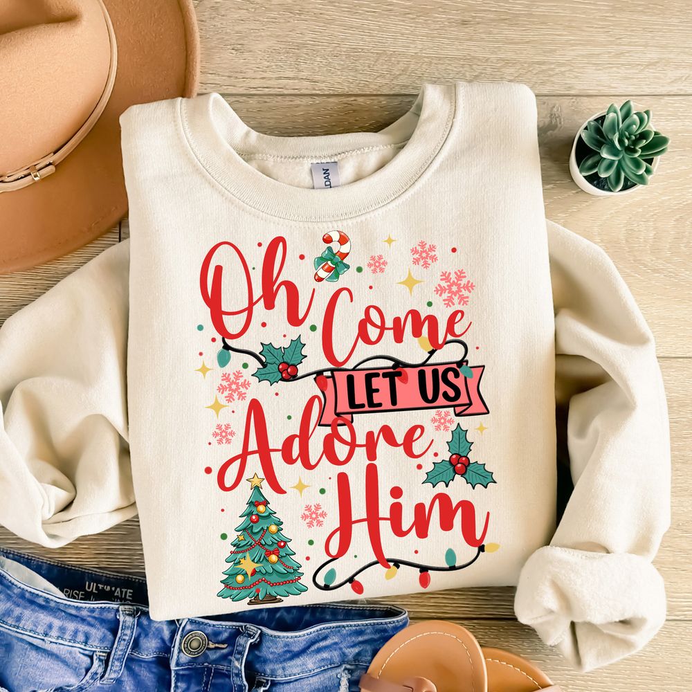Oh come let us adore him png sublimation design download, Merry Christmas png, Christmas png, Happy New Year png, sublimate designs download | Zeerba - Demo