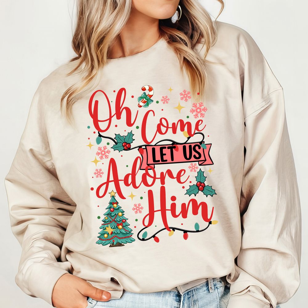 Oh come let us adore him png sublimation design download, Merry Christmas png, Christmas png, Happy New Year png, sublimate designs download | Zeerba - Demo