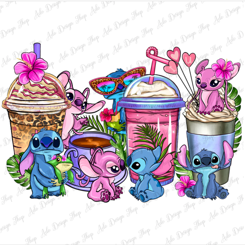 Stitch with Lilo coffee cups png sublimation design download, hand drawn Stitch png, cute Stitch png, sublimate designs download | Zeerba - Demo