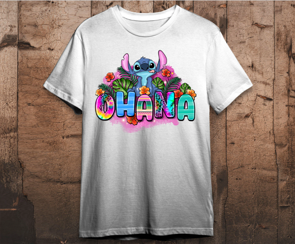 Ohana png sublimation design download, hand drawn Stitch png, cute Stitch png, floral Stitch png, sublimate designs download | Zeerba - Demo