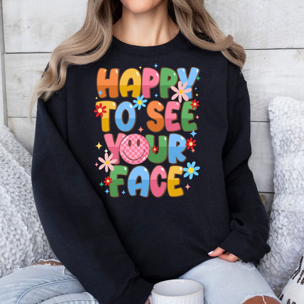 Happy to see your face png sublimation design download, groovy png, smile face png, sublimate designs download | Zeerba - Demo