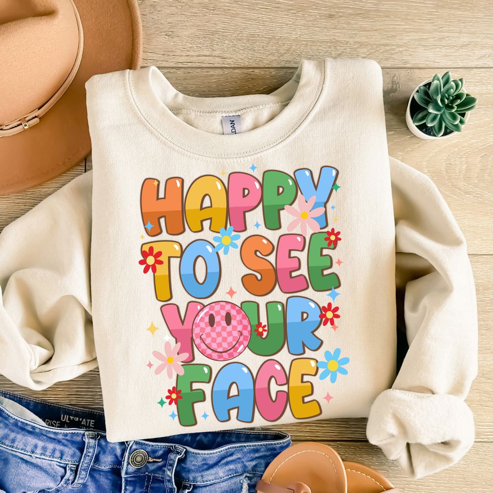 Happy to see your face png sublimation design download, groovy png, smile face png, sublimate designs download | Zeerba - Demo