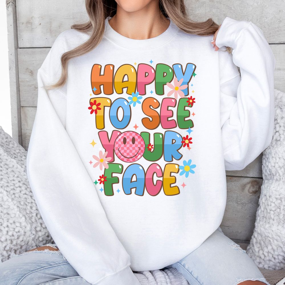 Happy to see your face png sublimation design download, groovy png, smile face png, sublimate designs download | Zeerba - Demo