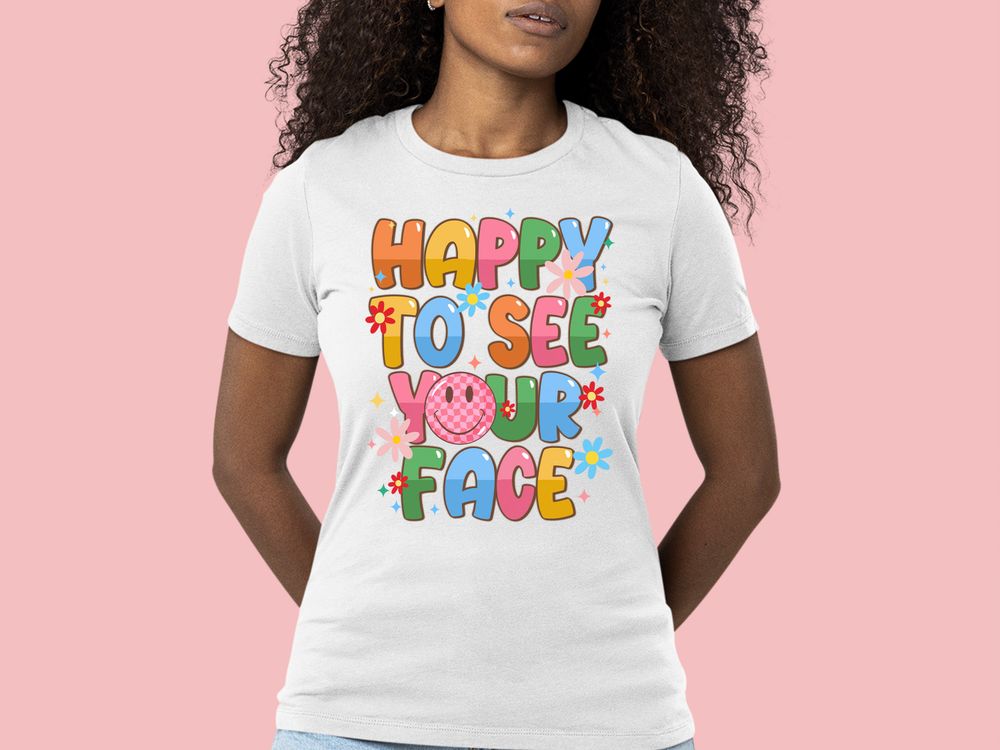 Happy to see your face png sublimation design download, groovy png, smile face png, sublimate designs download | Zeerba - Demo