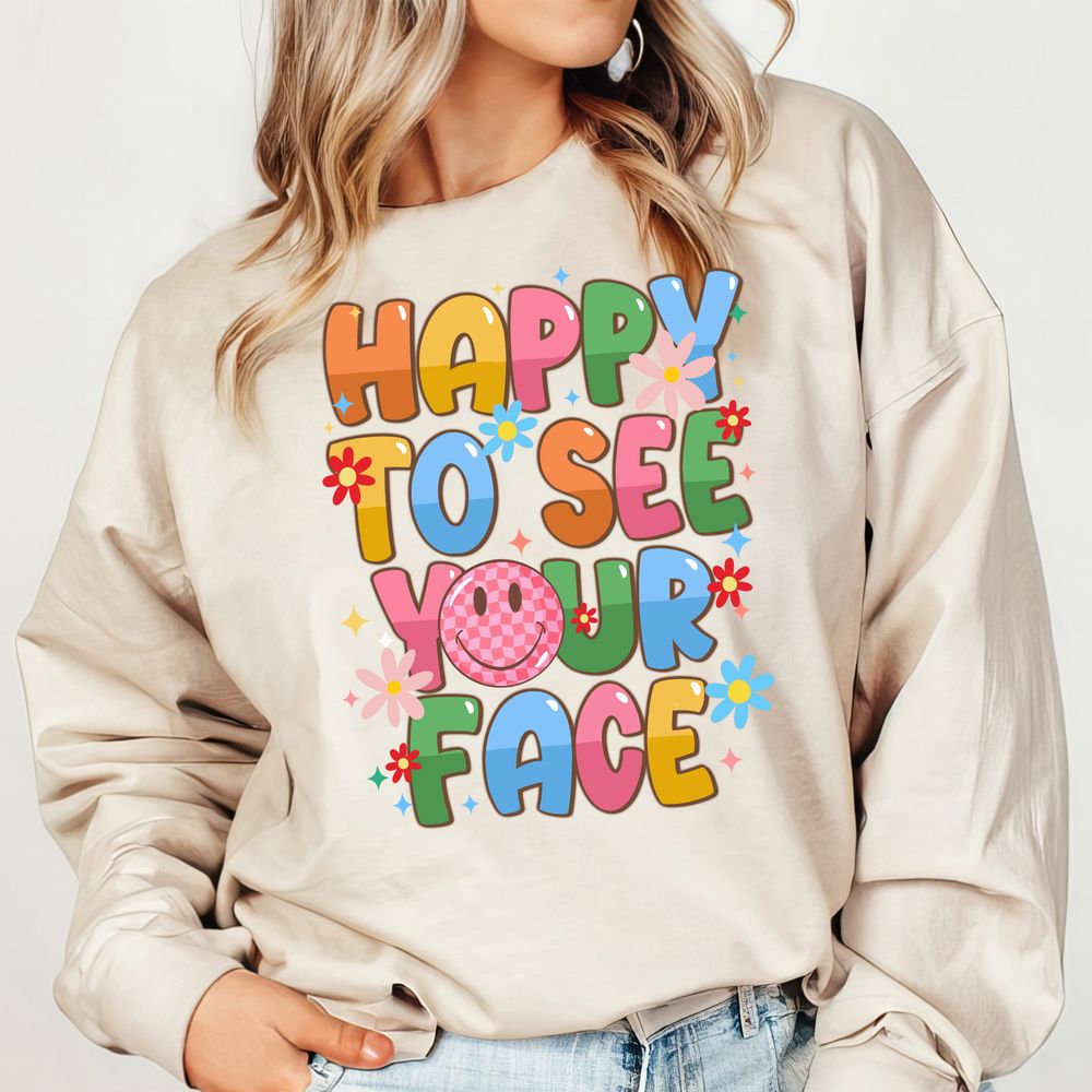 Happy to see your face png sublimation design download, groovy png, smile face png, sublimate designs download | Zeerba - Demo