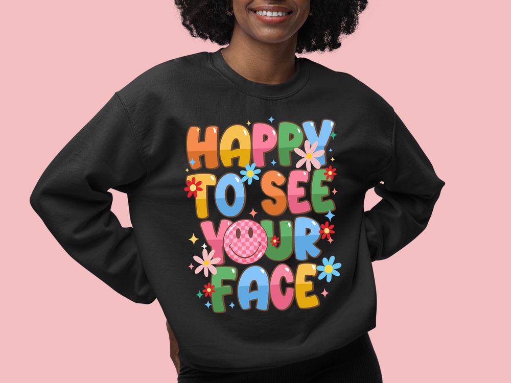 Happy to see your face png sublimation design download, groovy png, smile face png, sublimate designs download | Zeerba - Demo