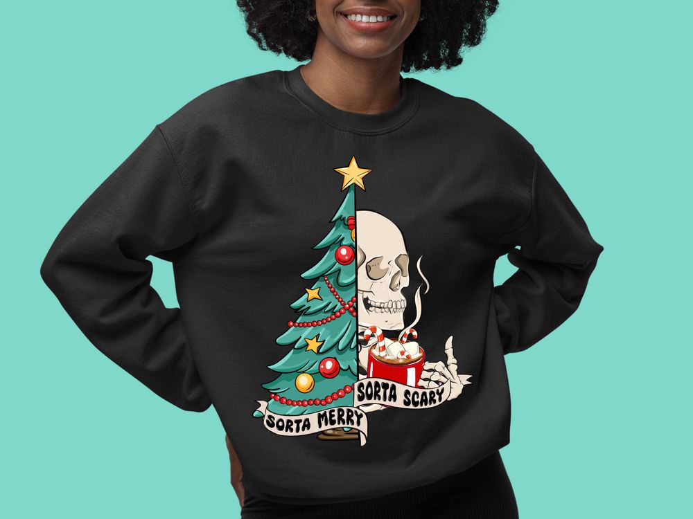 Sorta merry sorta scary png sublimation design download, Merry Christmas png, Christmas png, santa claus png, sublimate designs download  | Zeerba - Demo