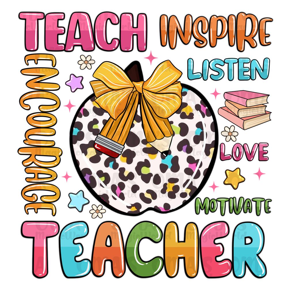 Teacher Inspire png sublimation design download, back to school png, Teacher png, Teacher's Day png, sublimate designs download | Zeerba - Demo