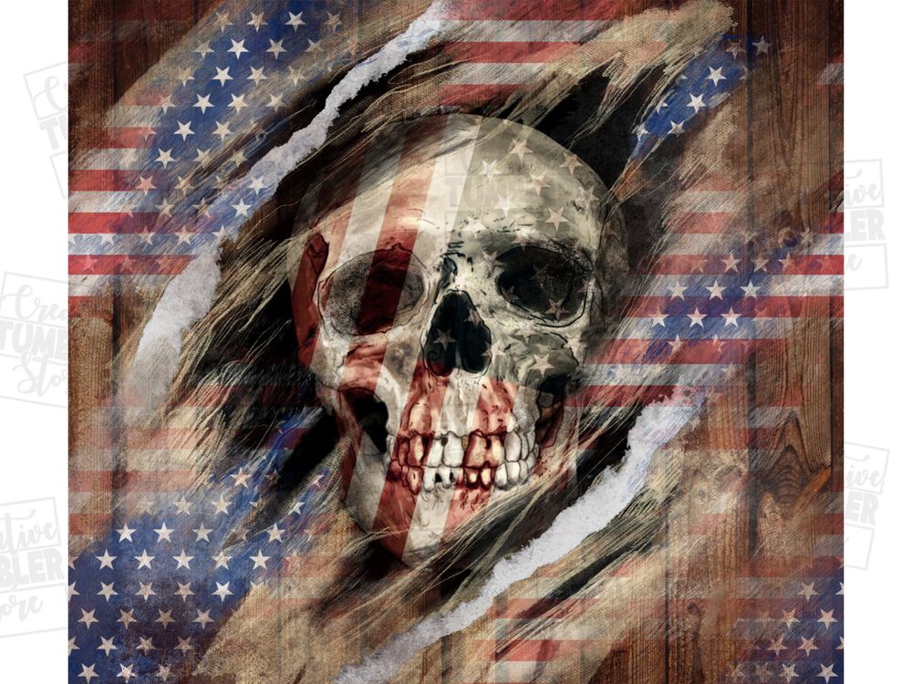 Skull American western 20 oz skinny tumbler png, American tumbler wrap png, skull 20 oz tumbler designs, tumbler png download | Zeerba - Demo