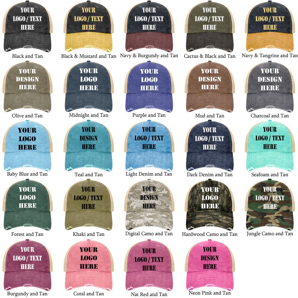 Personalized baseball caps, Customized Baseball Caps, Personalized Distressed Ollie Cap, Custom Distressed Hat, Personalized Distressed Hat | Zeerba - Demo