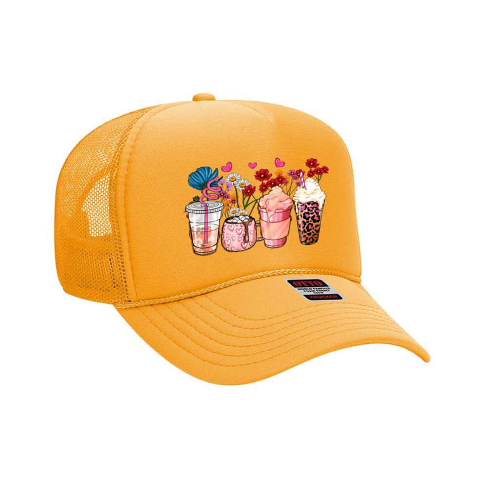 Coffee Daisy Foam Trucker Hat | Zeerba - Demo