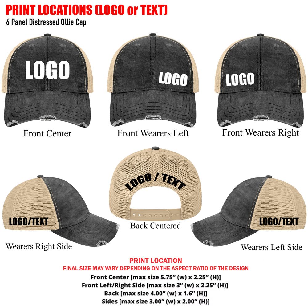 Personalized baseball caps, Customized Baseball Caps, Personalized Distressed Ollie Cap, Custom Distressed Hat, Personalized Distressed Hat | Zeerba - Demo