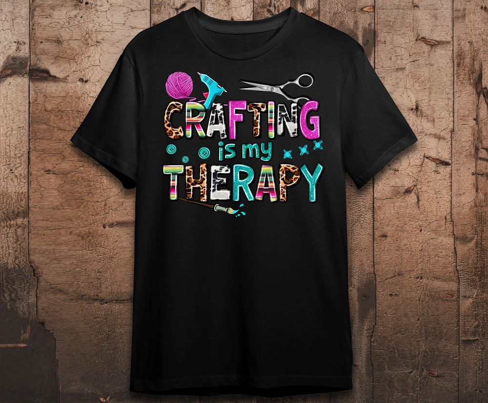 Crafting is my therapy png sublimation design download, happy crafter png, craft love png, western crafting png,sublimate design downloads | Zeerba - Demo
