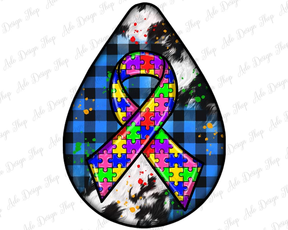 Autism teardrop earrings png sublimation design bundle, Autism Awareness png, western teardrop earrings png, sublimate designs download | Zeerba - Demo
