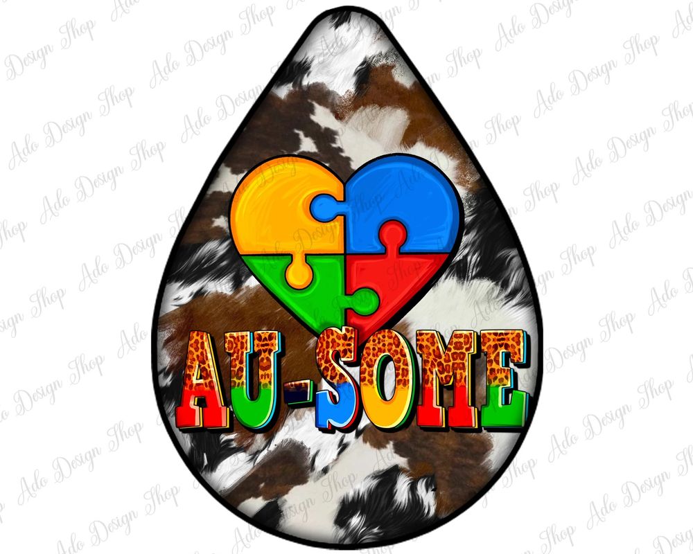 Autism teardrop earrings png sublimation design bundle, Autism Awareness png, western teardrop earrings png, sublimate designs download | Zeerba - Demo